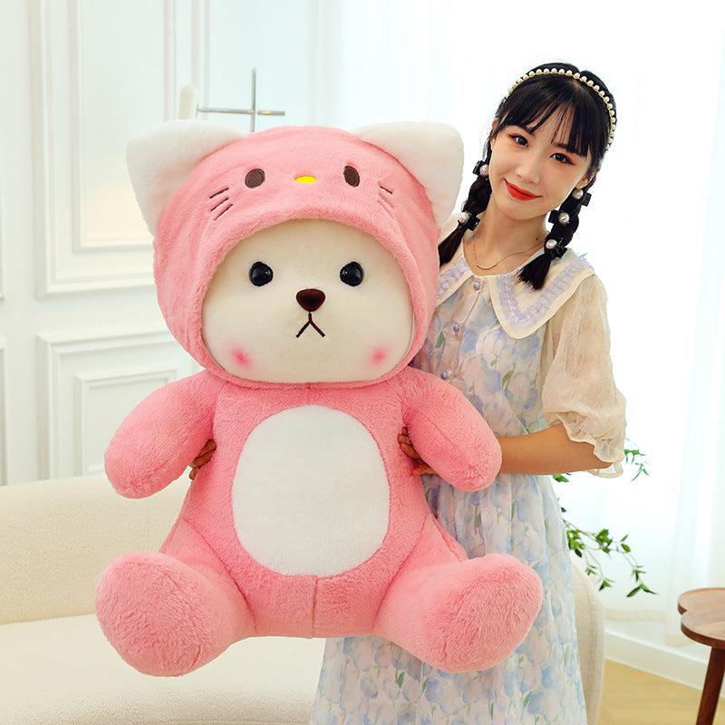 Transform Doll Plush Toys Bear Pillow