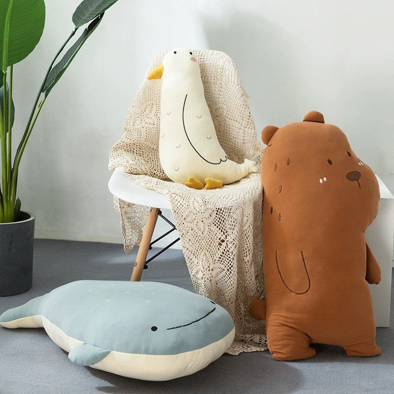 Soft Forest Seabird Whale Home Cushion Plush Toy